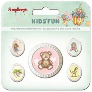 Elementy metalowe Scrap Berry's Ramki Kids Fun, 5szt